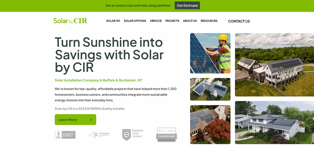 Solar by CIR home page