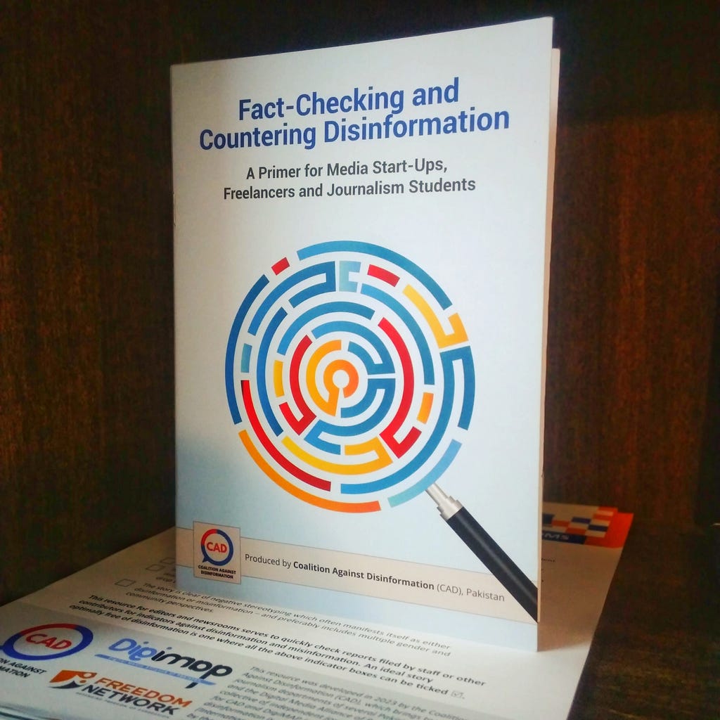 photo of the primer guidebook prepared by the coalition to share advice on countering disinformation