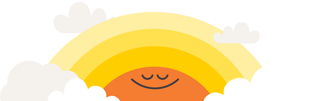 Smiling sun to remind us to stay mindful