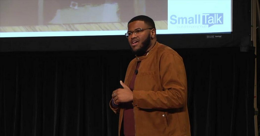 Photo Description: Jerome Smalls, Author of Small Talk(Published: Spring 2018) TEDxGeorgetown. “The Importance of Curious Teaching” (Fall 2018)