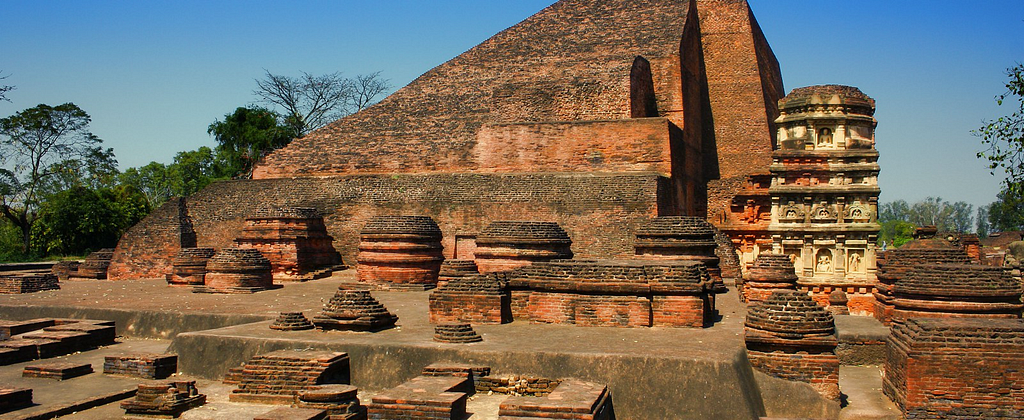 Ruins of the ancient Nalanda University in Bihar, India
