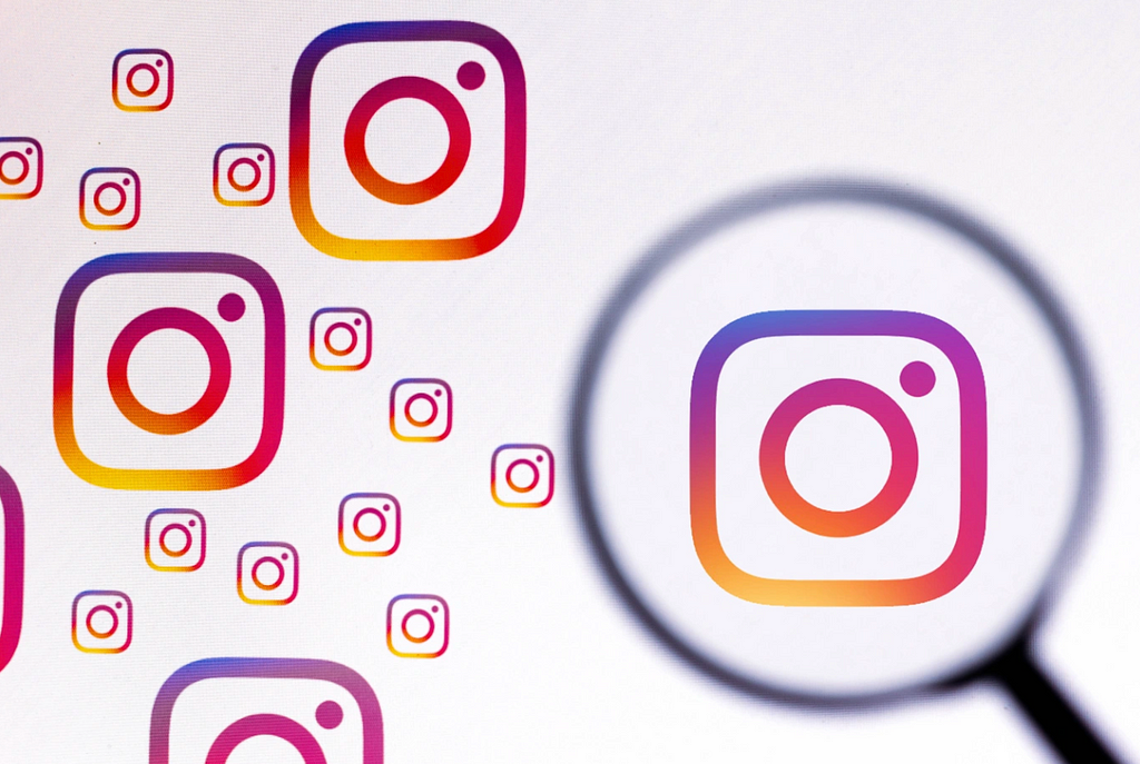 A number of Instagram icons with a microscope.