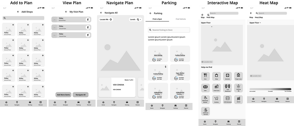 the other half of our user interfaces in mid-fidelity format