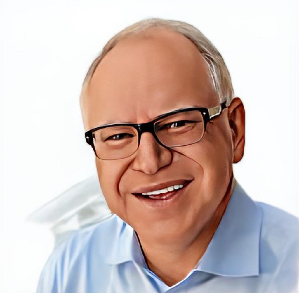 Head shot of Tim Walz, vice presidential nominee