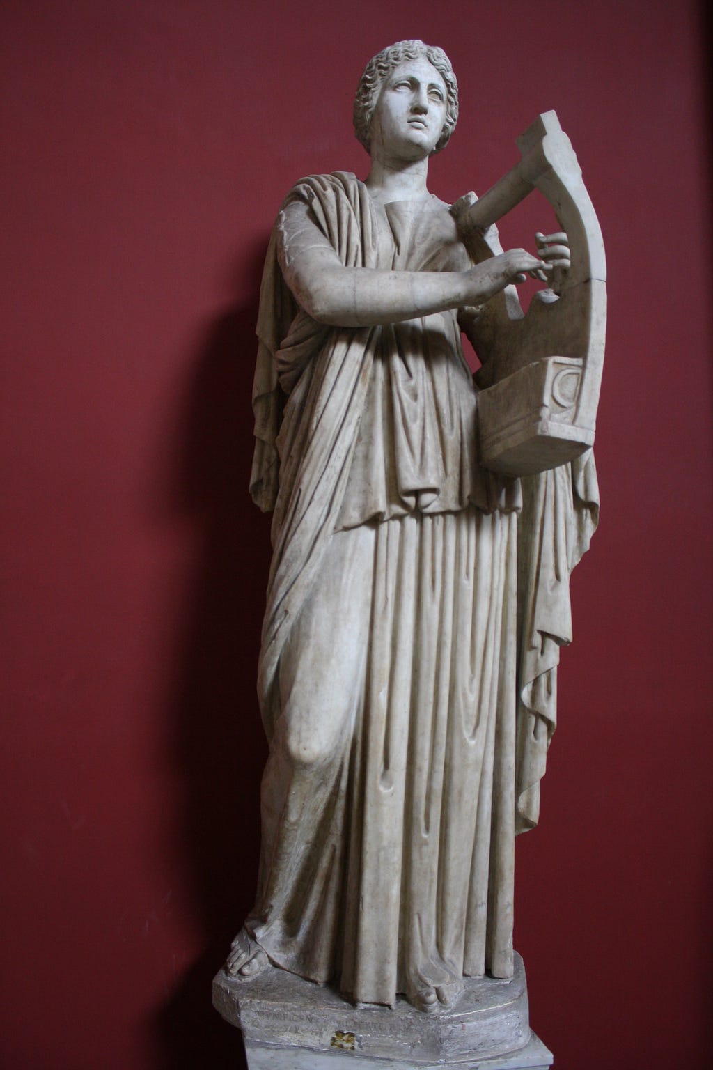 A statue of the artstic, head-strong Telesilla https://www.ancient.eu/uploads/images/1295.jpg?v=1485680460