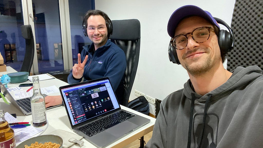 Fanzone co-founders Claudio weck and Björn Hesse answering user questions on Discord.