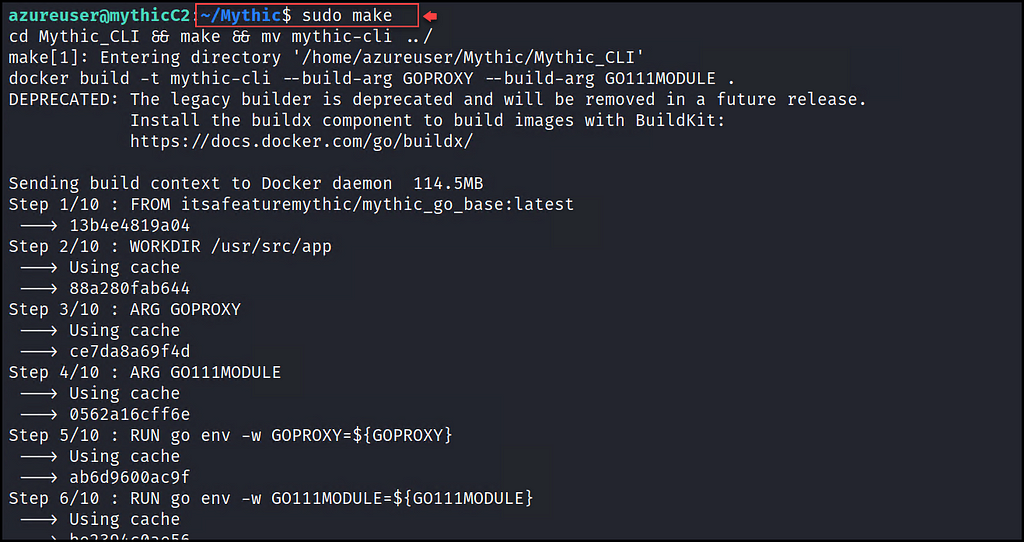 Figure 06 — shows creating the mythic-cli binary file. r3d-buck3t, binary, mythic-cli, mythic, c2