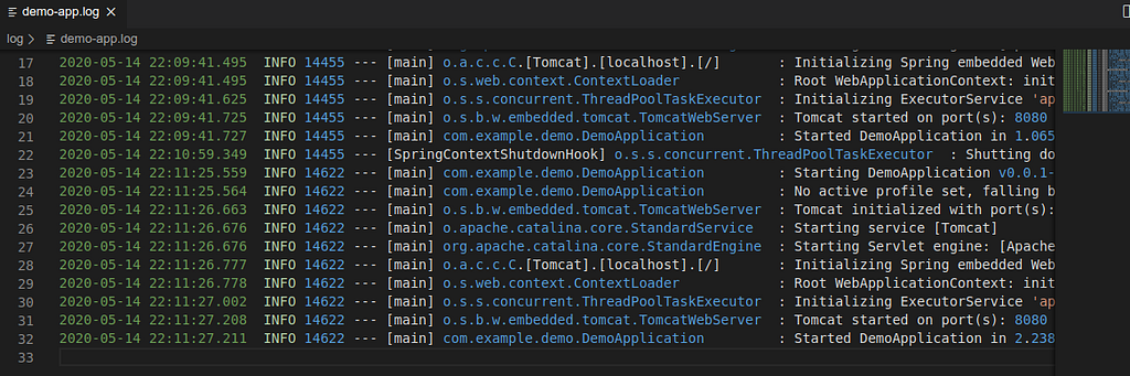 Logs appended even when run as a jar