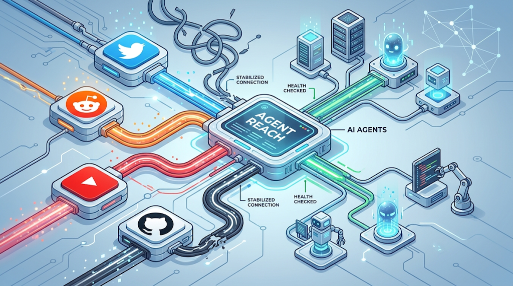 Connecting AI Agents to Twitter, Reddit, YouTube, and GitHub