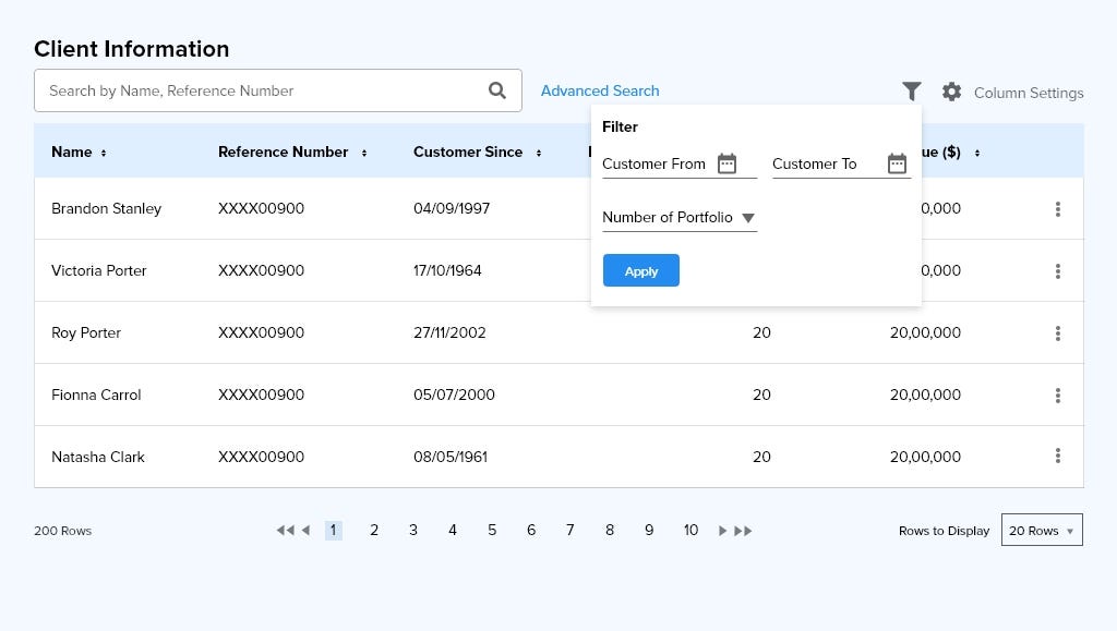 A filter is another way which help the user to find the data quickly