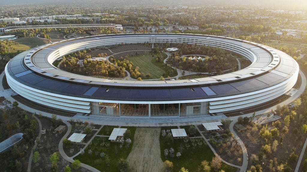 Apple Campus — drone view