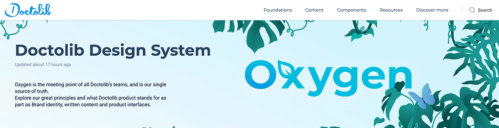 Cover image of Doctolib Design system “Oxygen”