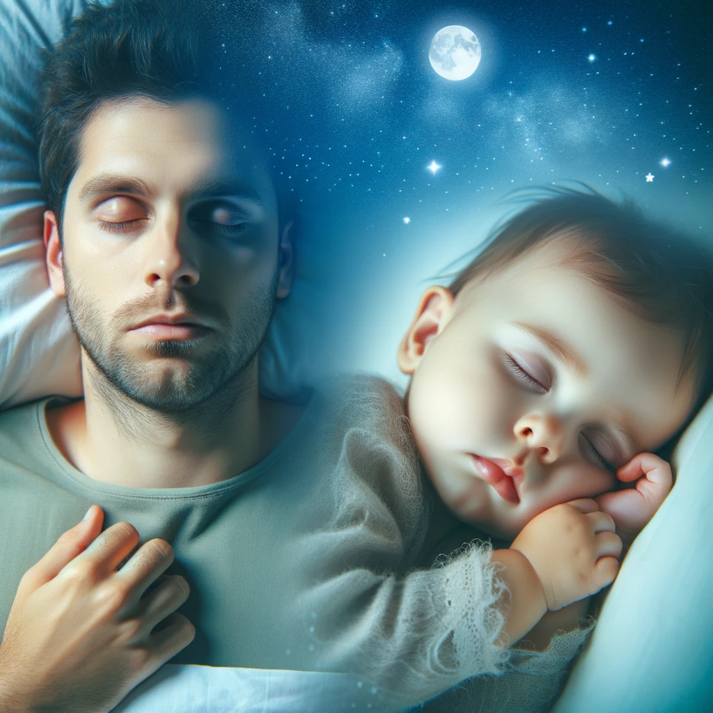 Contrasting sleep experiences of child and parent under the moonlit night of co-sleeping