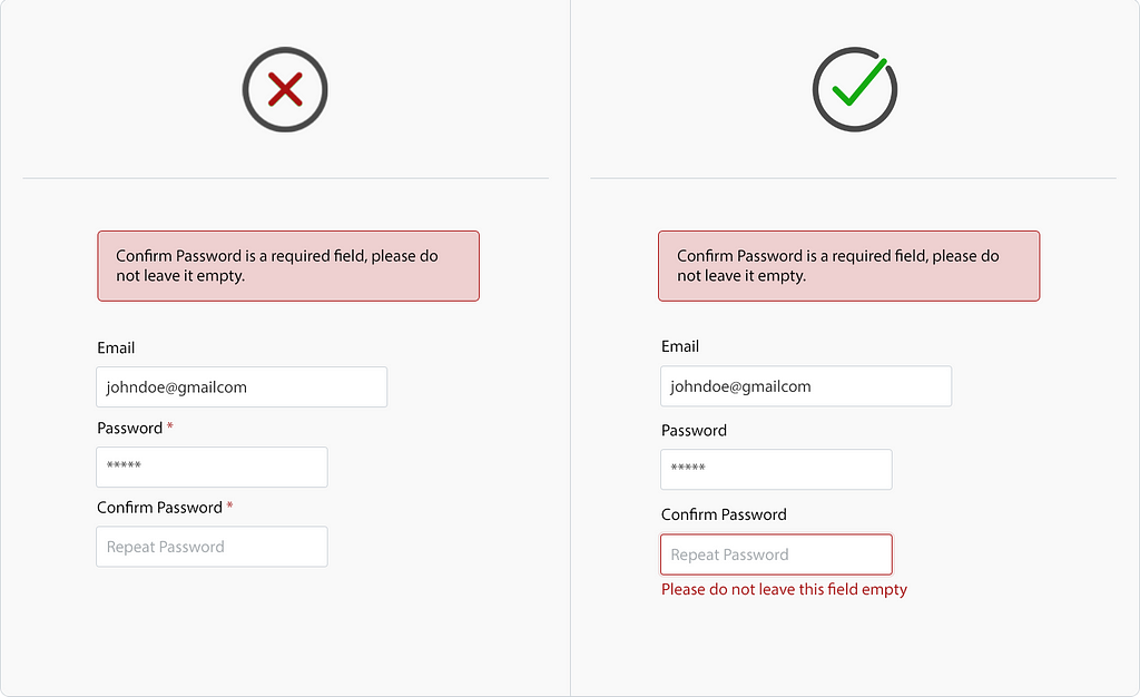 When a form is incomplete, put focus on the input field which needs to be corrected