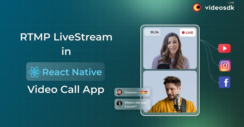 Integrate RTMP Live Stream in React Native Video Call App