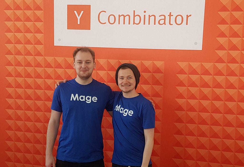 Malte and Peer at Y Combinator W19 Demo Day