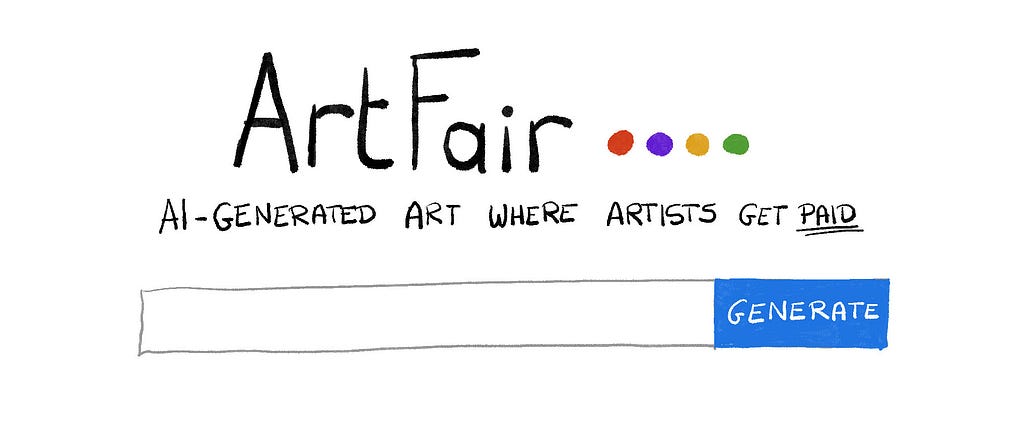 A sketch of the fictional interface for ArtFair