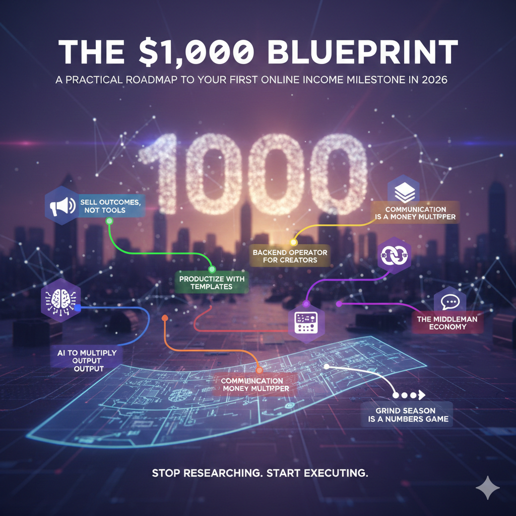The $1,000 Blueprint: A Practical Roadmap to Your First Online Income Milestone in 2026