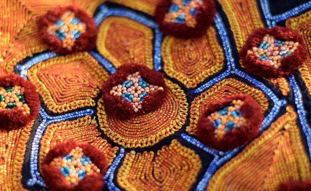 A blouse with mukka embroidery work