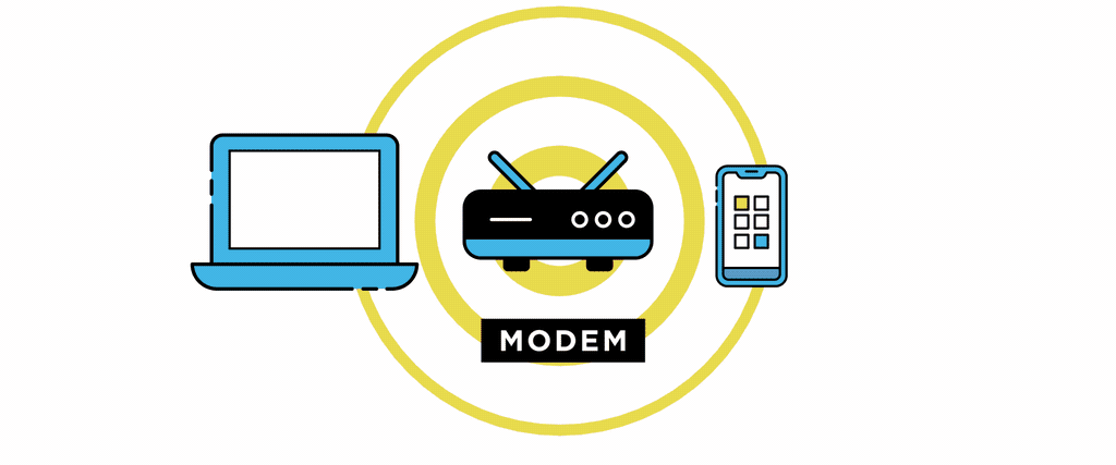 The modem is inundated with too many devices (laptops, cameras, mobiles etc) connected causing the modem to overload.
