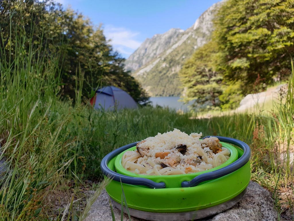 Camping on Laguna Canicura, Alto Bio Bio, Chile