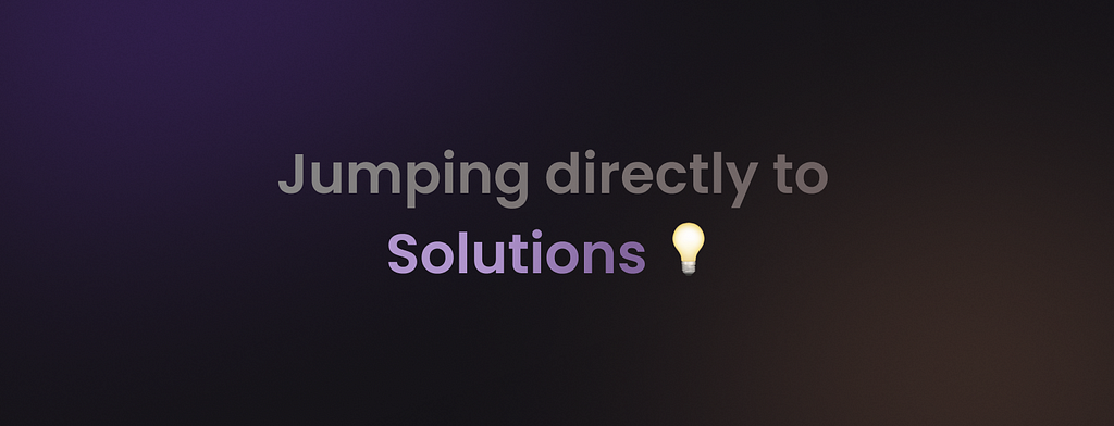 Jumping directly to solutions- cover picture