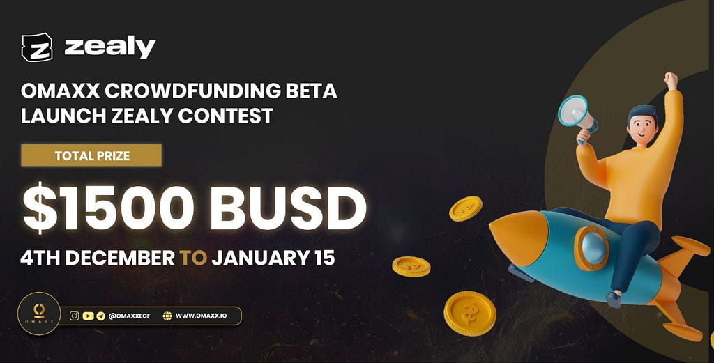 Omaxx Crowdfunding Beta Launch Zealy Contest