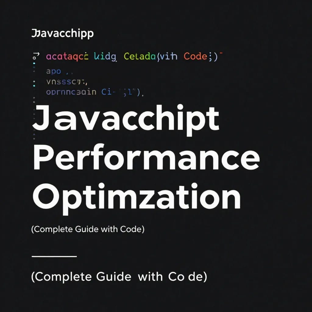 JavaScript Performance Optimization (Complete Guide with Code)