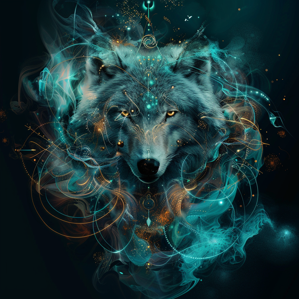 A zodiac art work of a fox