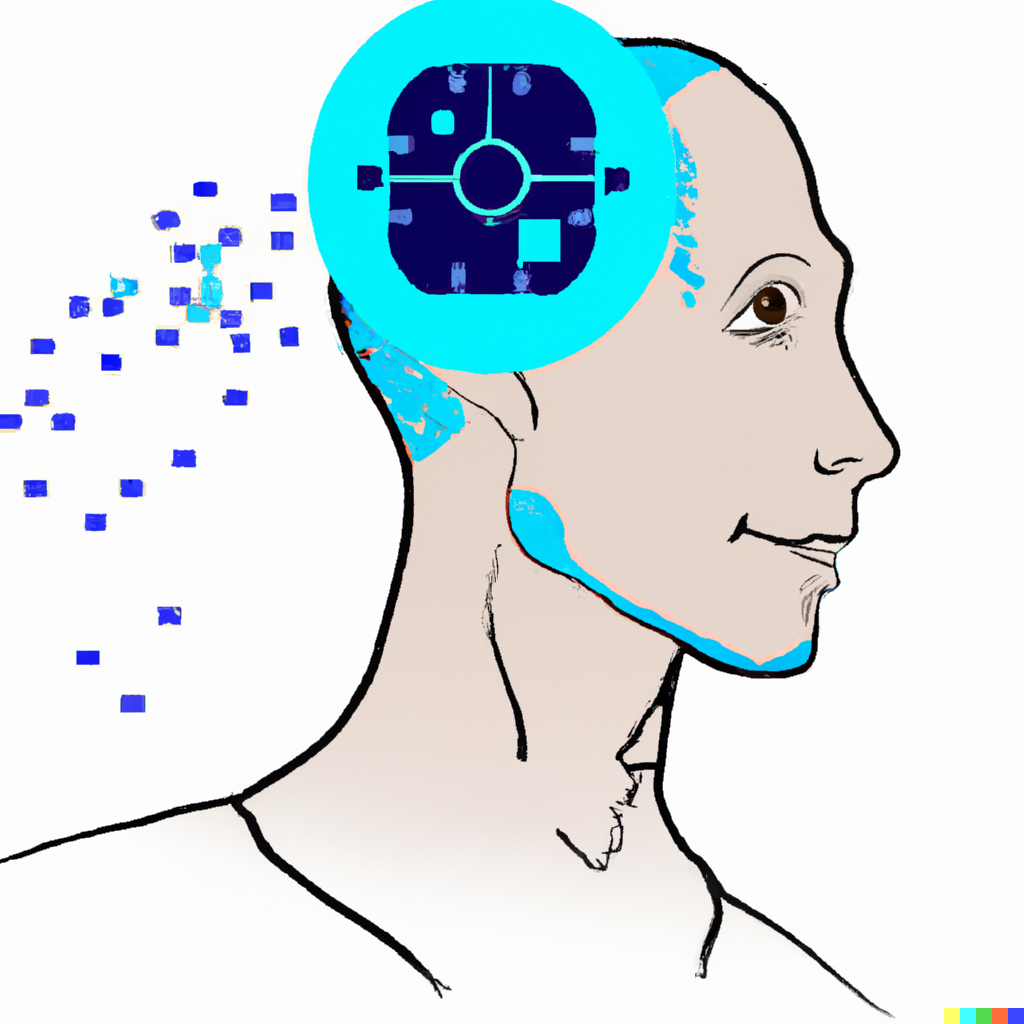 ChatGPT AI in a human form image generated by Dall-E 2