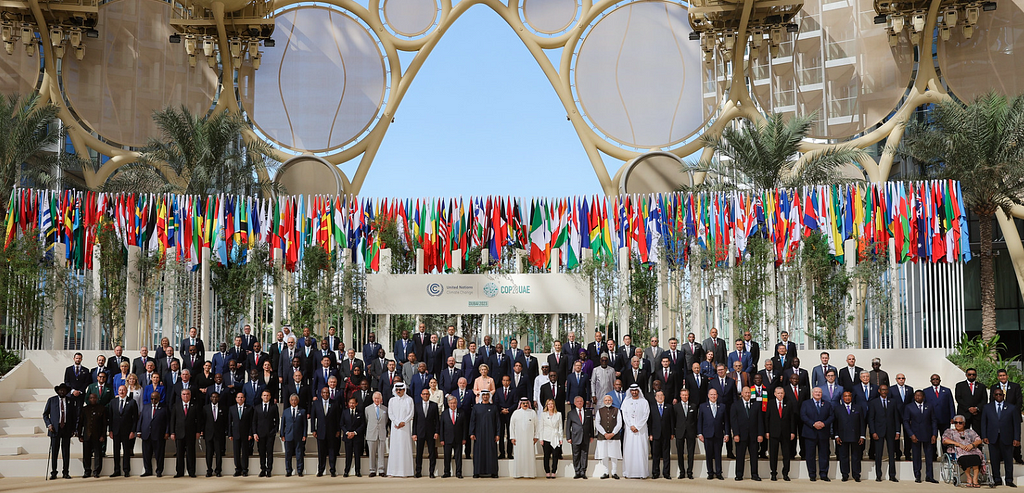 World leaders at COP28 pose for photo
