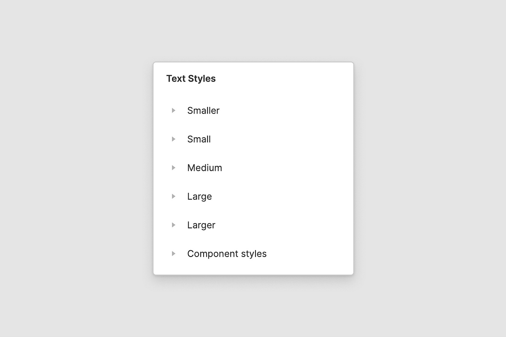 Text style tokens inside Figma UI