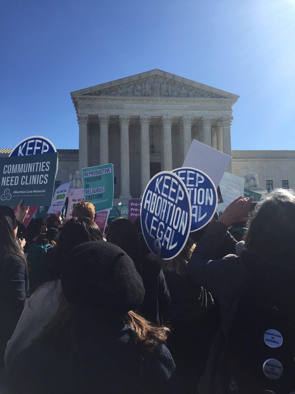 Pro-choice rally outside of the Supreme Court
