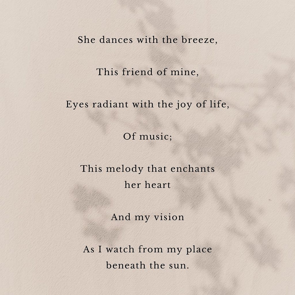 An image showing the first stanza of a fantasy poem about love and female empowerment in fantasy by Sarah Kate Ishii