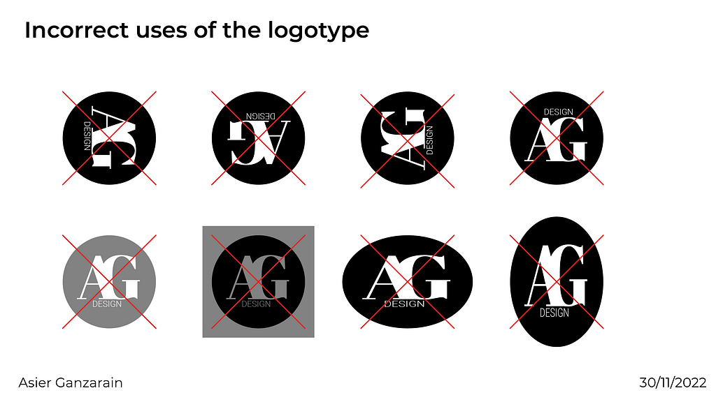 Style Guide: incorrect uses of the logotype