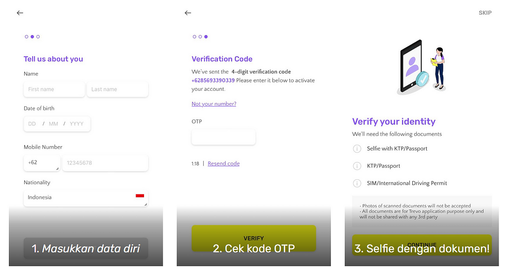 Klik pada tombol Daftar / Signup lalu mengisi data diri