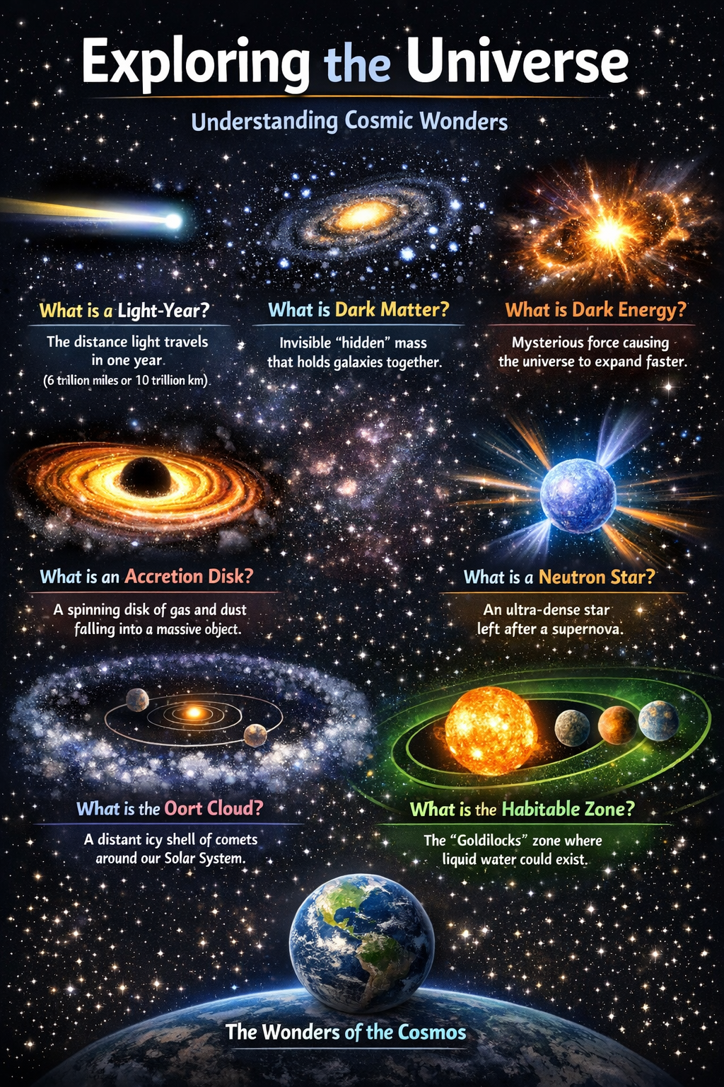 Exploring the Universe: Simple Explanations of Cosmic Wonders