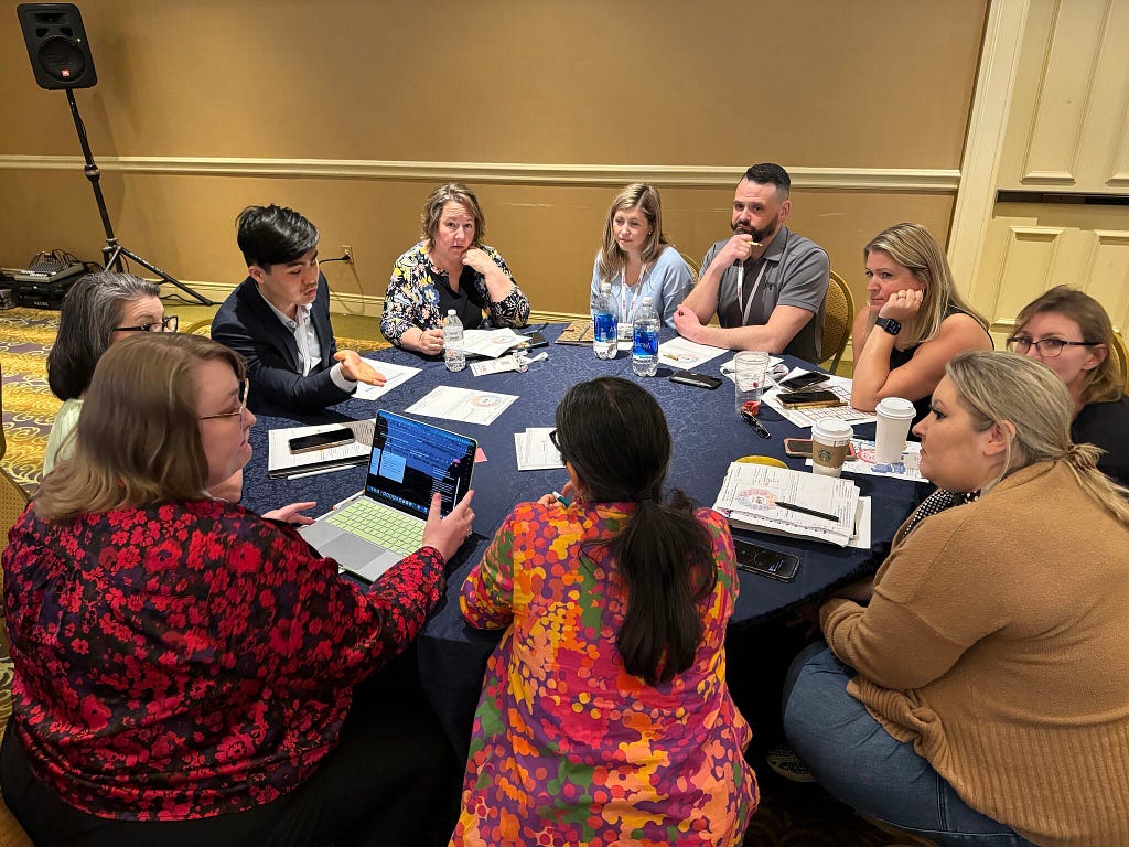 Adult education leaders at the digital equity workshop held during the COABE national conference.