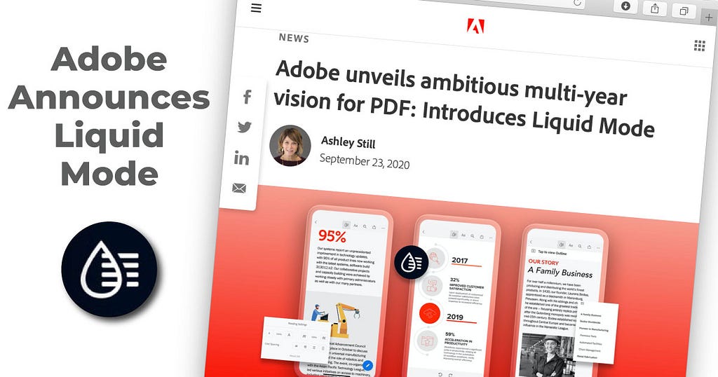 “Adobe unveils ambitious multi-year vision for PDF: Introduces Liquid Mode”