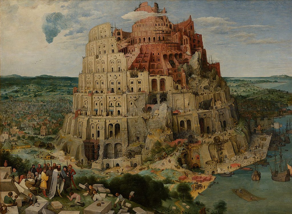The Tower of Babel, by Peter Bruegel. Making the different services involved in B2B payments work together can be as hard as building the Tower of Babel