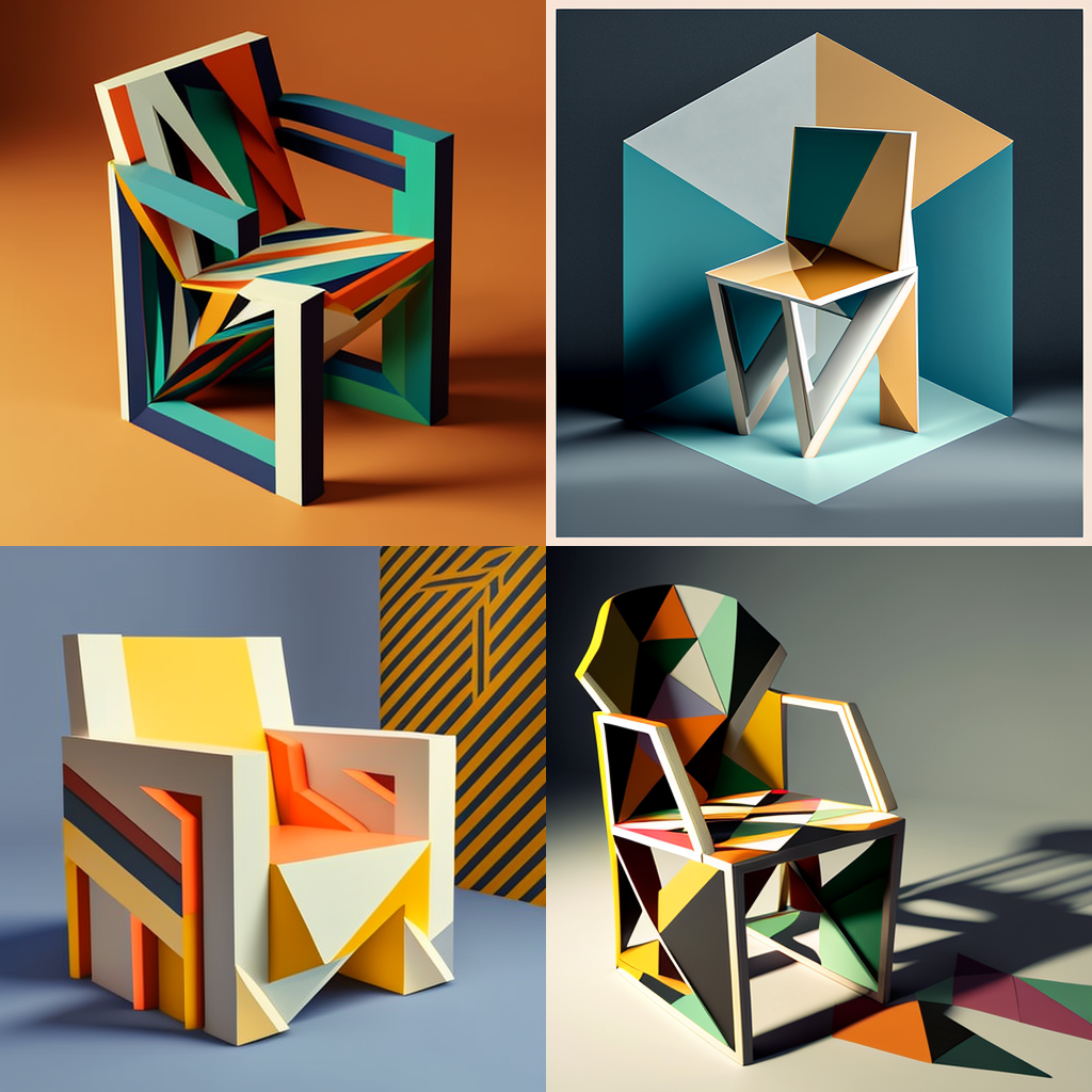 chairs, geometric