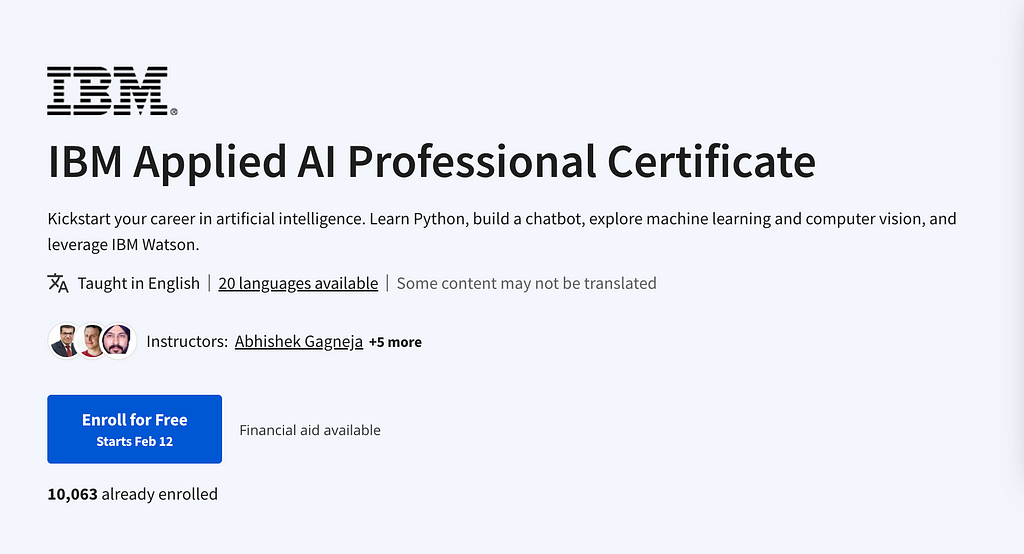 Applied AI Certification