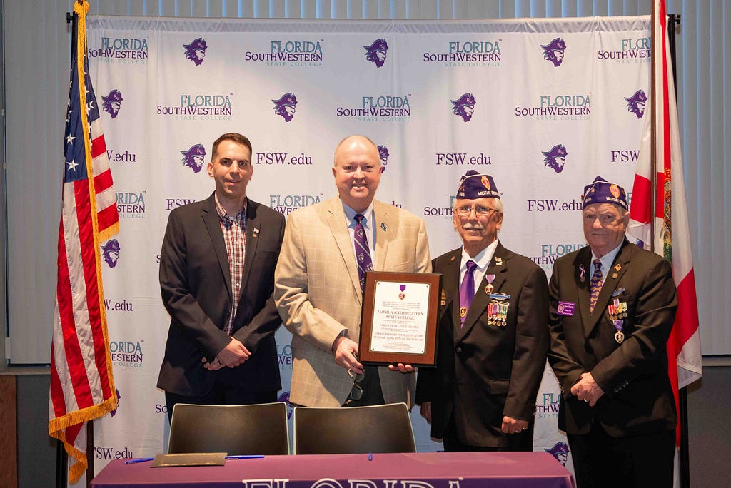 FSW honored with Purple Heart College Designation