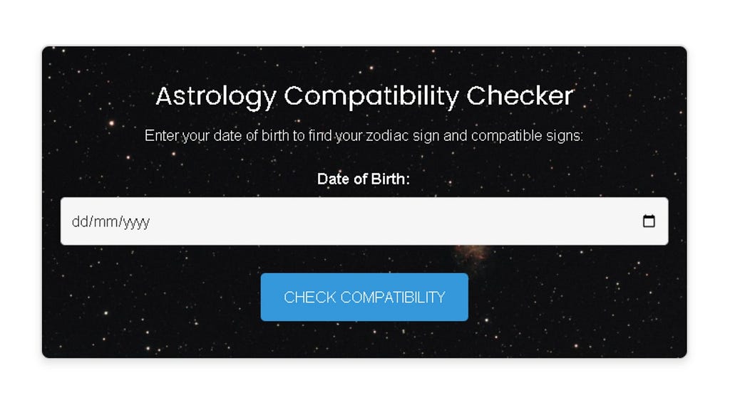 Astrology Compatibility Checker By Date Of Birth (FREE)