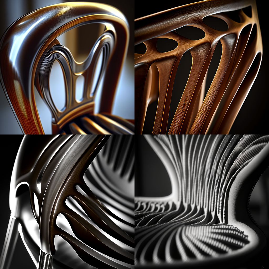 chairs, extreme close up
