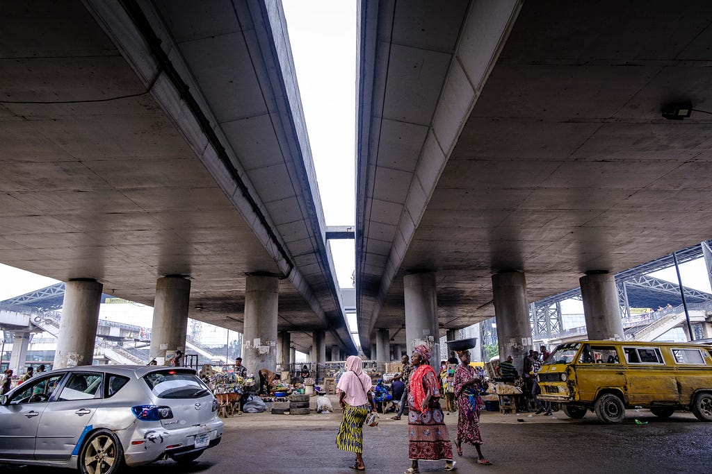 Oshodi underbridge, Lagos, Nigeria. Nov 10, 2022.