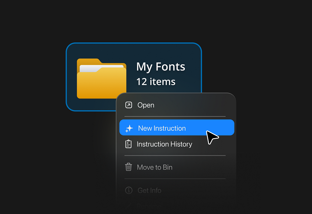 New options in contextual menu: New Instructions & Instruction History