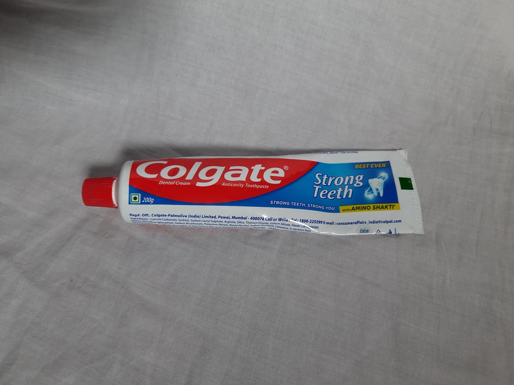 colgate toothpaste tube