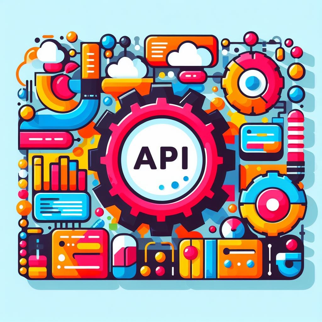 Illustration of an API (Application Programming Interface)