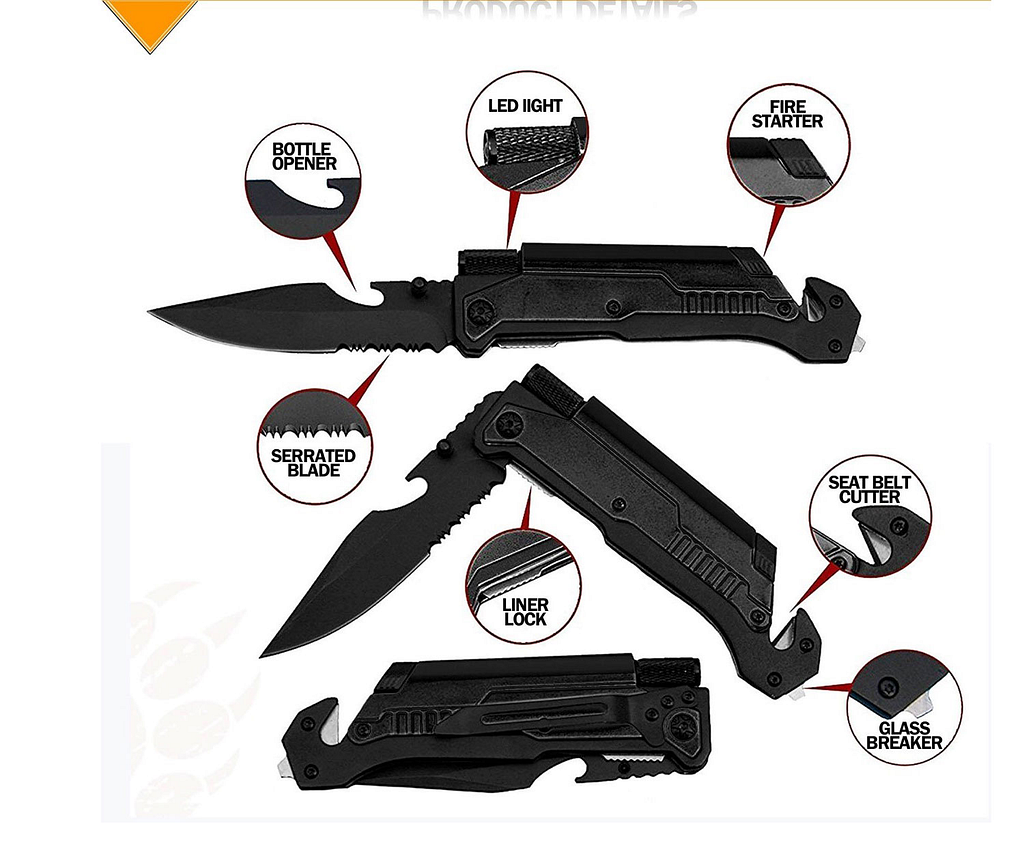 The 6-in-1 Tactical Survival Knife isn’t just a stone-aged cutting instrument; it’s also the world’s sharpest, most durable, and fastest-drawing survival knife.